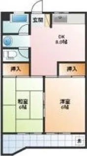 向陽ビル【8階】の間取り