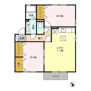 マントナン パセ【1階】の間取り