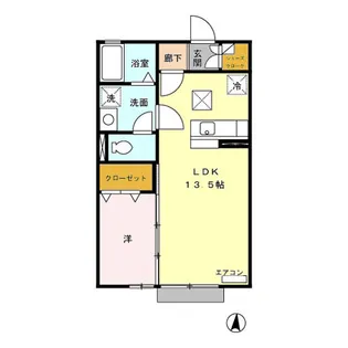 COMODO楠3【1階】の間取り