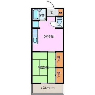 コーポ阪本【205号室】の間取り
