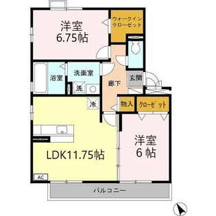 リビングタウン阿倉川 B【2階】の間取り