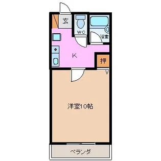 リブェール桜【102号室】の間取り