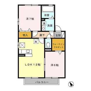 フェザート【B102号室】の間取り