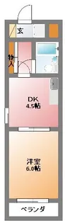 森ビル【5B号室】の間取り