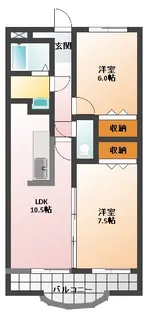 セントラルFUJITA【103号室】の間取り