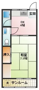 コーポ山本【1階】の間取り
