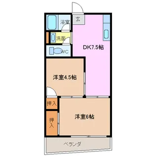 林ビル【307号室】の間取り
