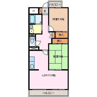 Comfort大井手【201号室】の間取り