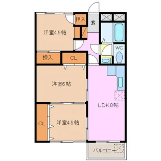 ヤマタケビル【2階】の間取り