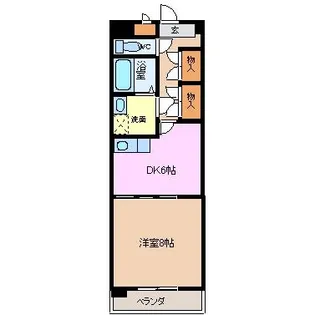 ミカーサ安島【6D号室】の間取り