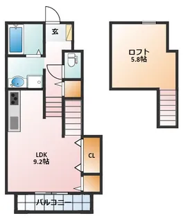 Lasting Rose 東日野【7号室】の間取り