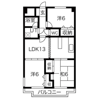 コンフォトゥールⅡ【2階】の間取り