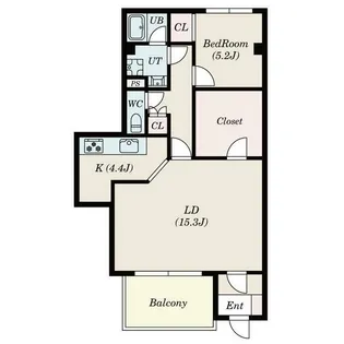 クレストールサカクラ【102号室】の間取り