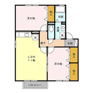 ドミール大谷台【B102号室】の間取り