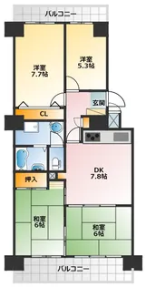 コープ野村四日市(1112)【11階】の間取り