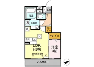 アルバグランデ伊倉【205号室】の間取り
