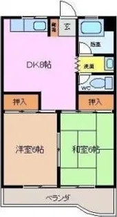 向陽ビル【203号室】の間取り