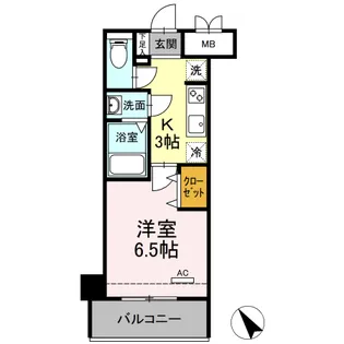 レジデンス浜田【3階】の間取り