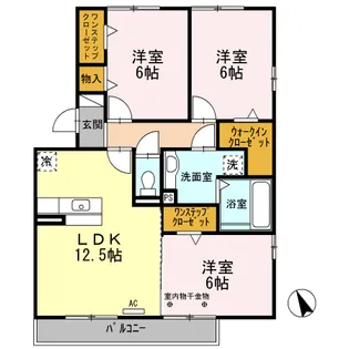カーサフェリーチェ【3階】の間取り