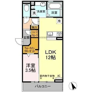 アンファン ナッツ【3階】の間取り