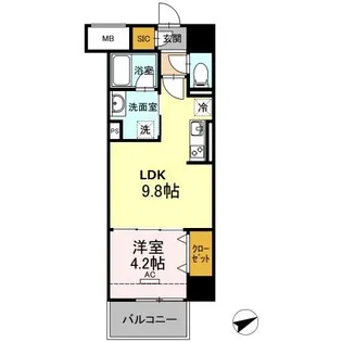 エトワール安島【6階】の間取り