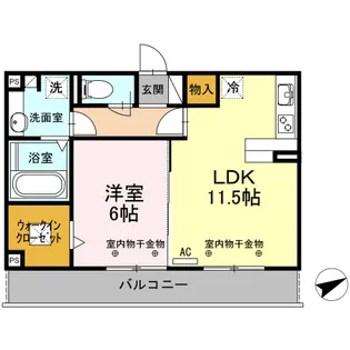 ルミエールYamato【1階】の間取り