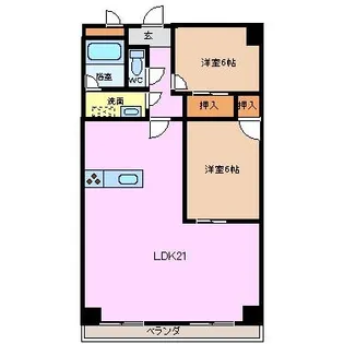 プロミネント四日市【2階】の間取り