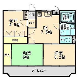 サンハイム藤【1階】の間取り