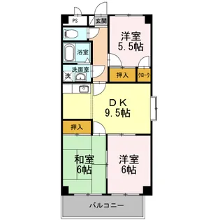 ベルハイム城山【1階】の間取り