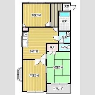 コンフォート楠【1階】の間取り