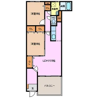 エスポワールⅡ【103号室】の間取り