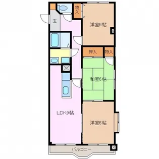 コンフォース【401号室】の間取り