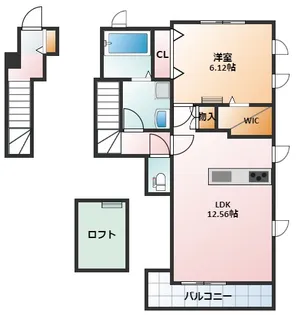 ハピネス白雲【203 号室】の間取り