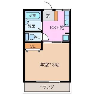 レクエルド城北【1階】の間取り