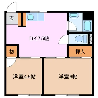 八まきビル【3B号室】の間取り
