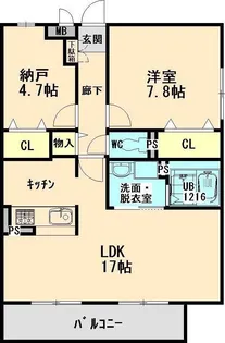 ボヌール1【3階】の間取り