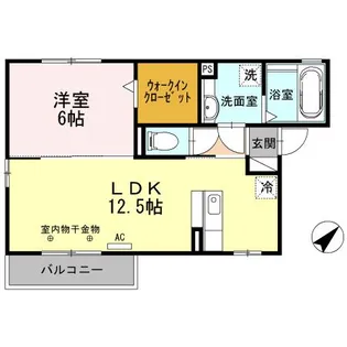 クレールカルチェⅥ B棟【2階】の間取り