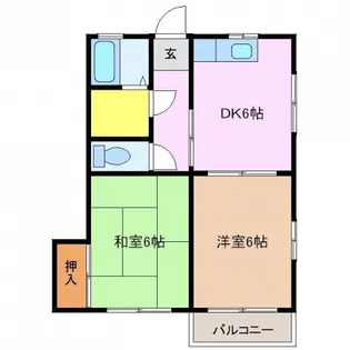 ラポアールK【2A号室】の間取り