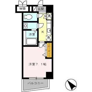 レジデンス浜田【5階】の間取り