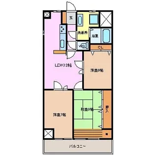 ルールマラン【1C号室】の間取り