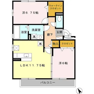 リビングタウン阿倉川 B【1階】の間取り