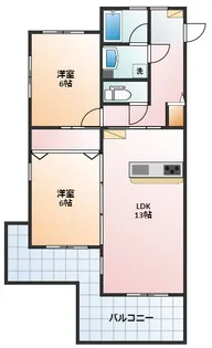 アールズコート【101号室】の間取り
