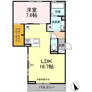 APLUSIOR西阿倉川【3階】の間取り