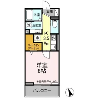 D-chambre 芝田【203号室】の間取り