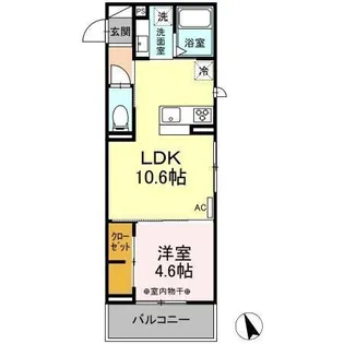 D-chambre 芝田【3階】の間取り