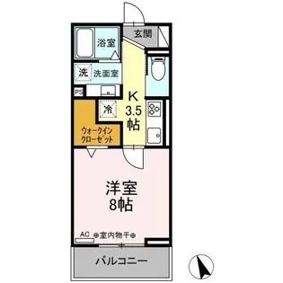 D-chambre 芝田【3階】の間取り