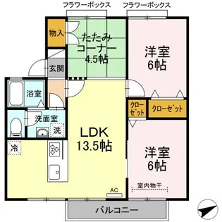 マイ・キャッスル B棟【2階】の間取り