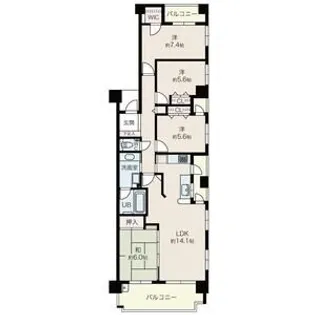 グリーンシャトーHT【2階】の間取り