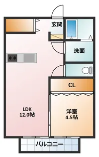 クレール チコ【1C号室】の間取り
