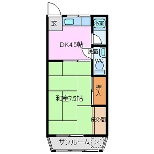 コーポ山本【2階】の間取り